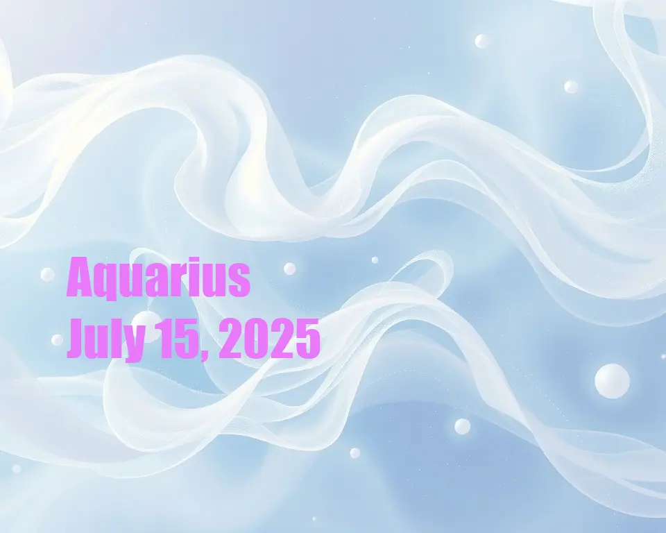 Aquarius - July 15, 2025