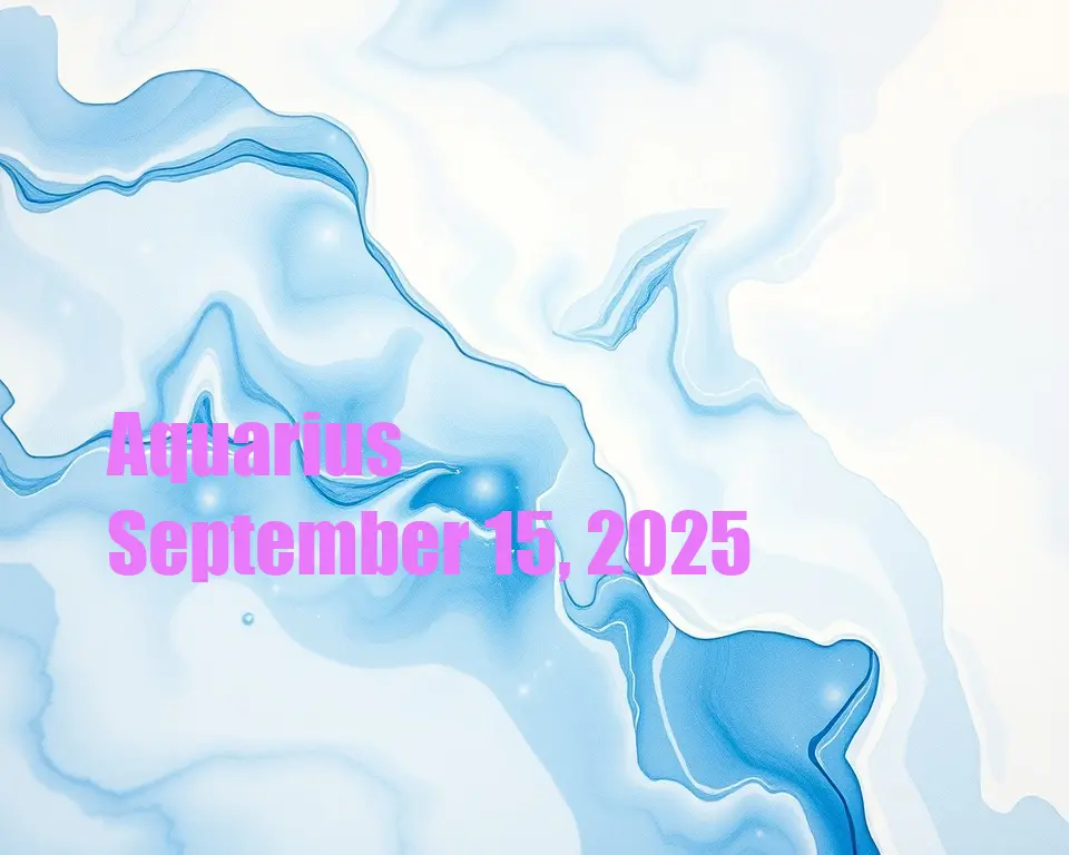 Aquarius - September 15, 2025