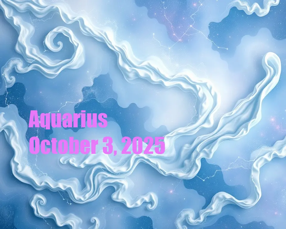 Aquarius - October 3, 2025